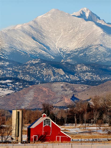 Red barn and Long's Peak, Longmont, Colorado | Randall K. Roberts