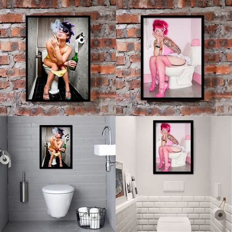 Check spelling or type a new query. Smoking Girl Canvas Print Painting Picture Toilet Bathroom ...