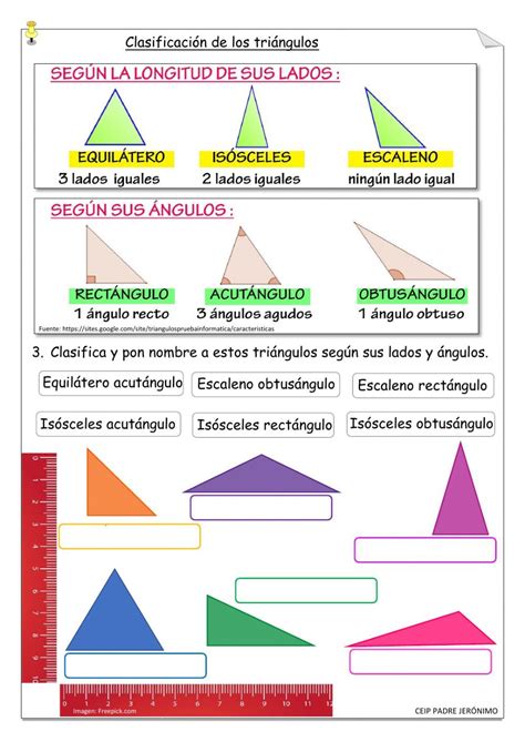 Clasificacion De Los Triangulos Ejercicios De Repaso Math Map Map