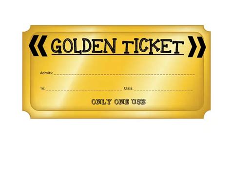 Golden Ticket Template Profesocial