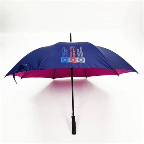Promotional Umbrellas Logu Mini Fibrestorm Automatic Golf Umbrella
