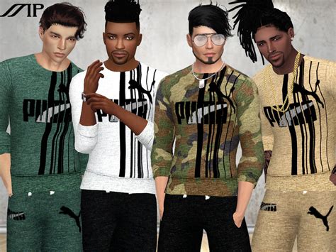 The Sims Resource Mp Male Puma Top And Pants