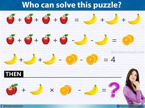 Apple Banana X Orange Banana Viral Fruits Math Puzzle