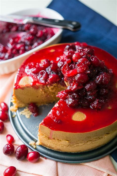 Using electric mixer, beat cream cheese and sugar in large bowl until blended. Pressure Cooker Cranberry Molasses Cheesecake - Kitschen Cat