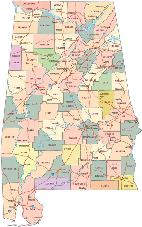 Alabama Maps And Atlases Map Alabama Political Map Kulturaupice