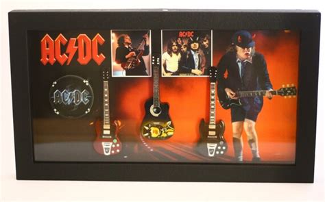Angus Young Miniature Guitar Collection In Shadowbox Frame Etsy