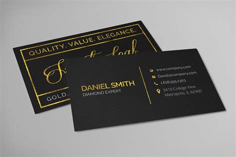 Blitz print house is one of the best printing company in toronto where you can buy premium, thick, luxurious and same day business card at affordable price. Gold Foil Business Card Template | Creative Business Card Templates ~ Creative Market