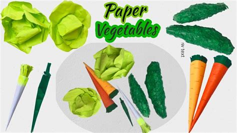 How To Make A Paper Vegetables3d Paper Craft Vegetableshow To Make