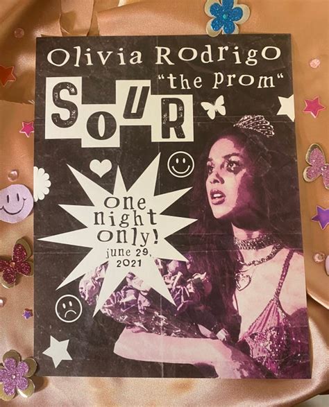 Olivia Rodrigo Sour Prom Inspired One Night Only Poster Etsy
