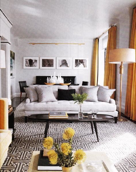 Orange Curtains Contemporary Living Room Elle Decor