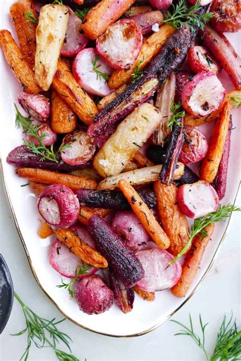 Roasted Radishes And Carrots With Compound Butter Its A Veg World