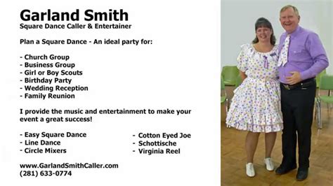Garland Smith Square Dance Caller And Entertainer Youtube