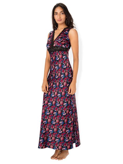 Buy Prettysecrets Polyester Nighty And Night Gowns Black Online At Best Prices In India Snapdeal
