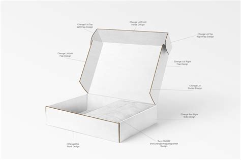 Mailing Box Mockups Set On Yellow Images Creative Store