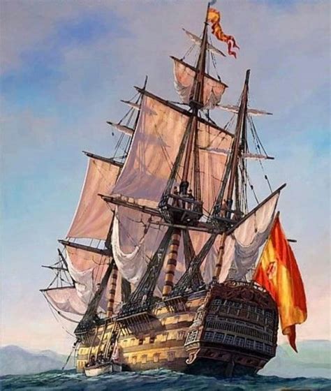 Spanish Galleon Bateau Pirate Pirate Boats Old Sailing Ships Maritime Art Ship Drawing