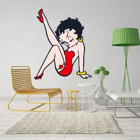 Betty Boop Full Color Wall Stickers Beautiful Girl Decals Mural Design
