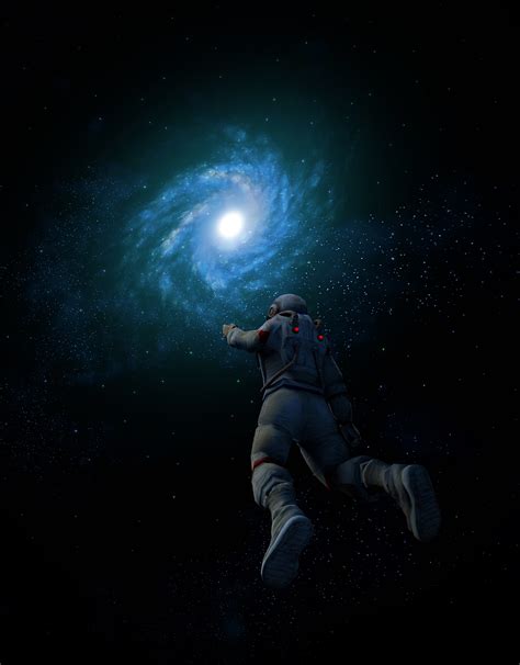 Astronaut In Galaxy Wallpaper Hd Space 4k Wallpapers Images Photos