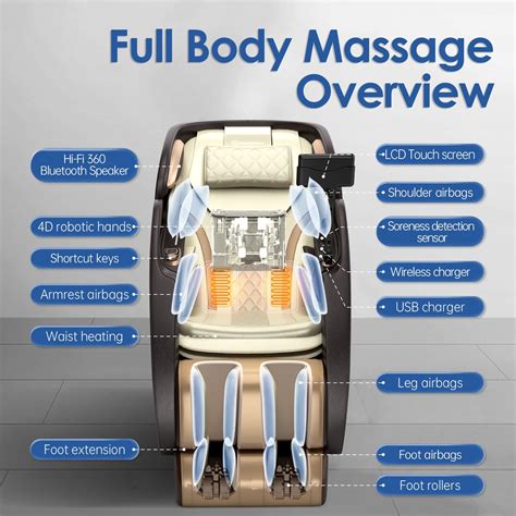 Real Relax® 4d Massage Chair Sl Track Full Body Zero Gravity Shiatsu Massage Recliner With Ai