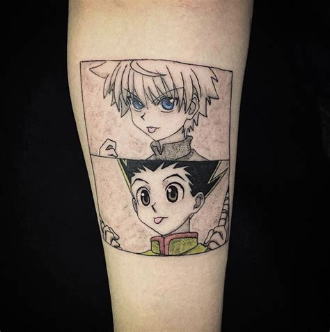Killua X Gon Tattoo Anime Tattoos Hunter Tattoo Geek Tattoo