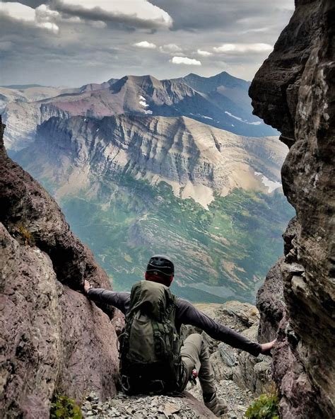 Descent Of Mount Wilbur Glacier National Park Montana Usa Somewhere