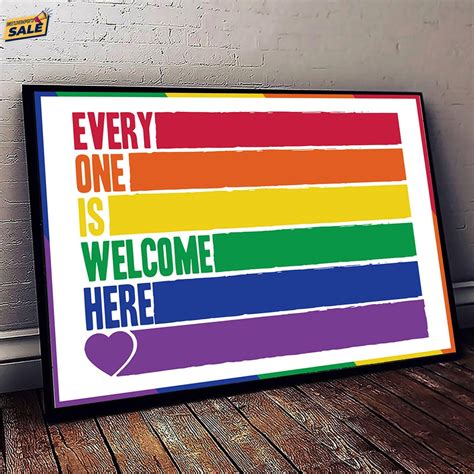 Lgbt Everyone Is Welcome Here Poster New Release It S Etsy