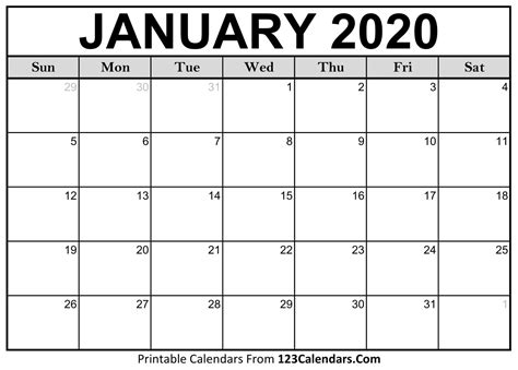 Print Free Calendars Without Downloading