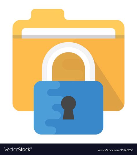 Data Security Flat Icon Royalty Free Vector Image