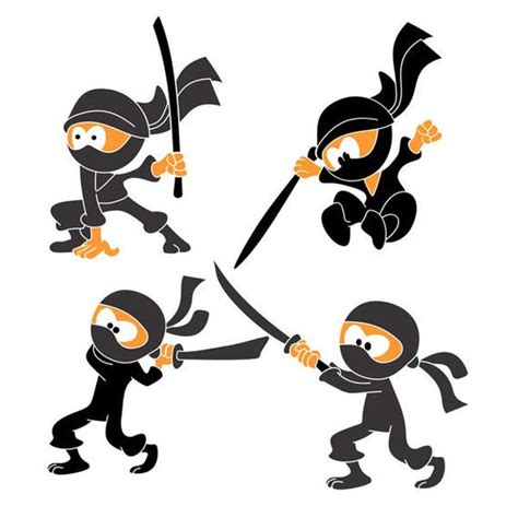 Ninja Cuttable Design Svg Dxf Eps Use With Silhouette Studio