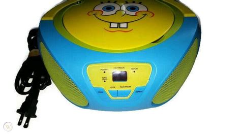 Nickelodeon Spongebob Squarepants Boombox Amfm Radio Portable Cd