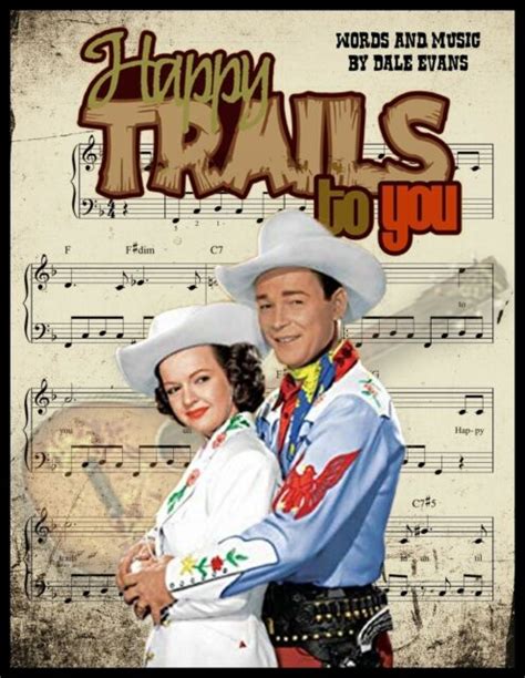 Roy Rogers Fridge Magnet Large 4x5 Happy Trails To You Sheet Music