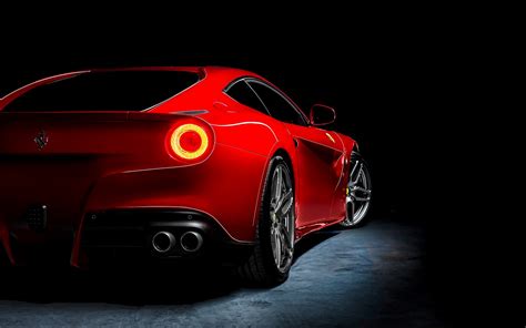 Red Ferrari Back Hd Wallpaper