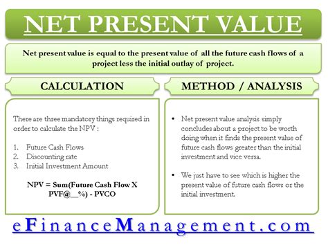 Net Present Value NPV Meaning Formula Calculate Example Analysis