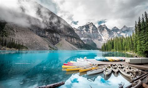 Hermoso Lago Moraine En El Parque Nacional De Banff Alberta Canadá