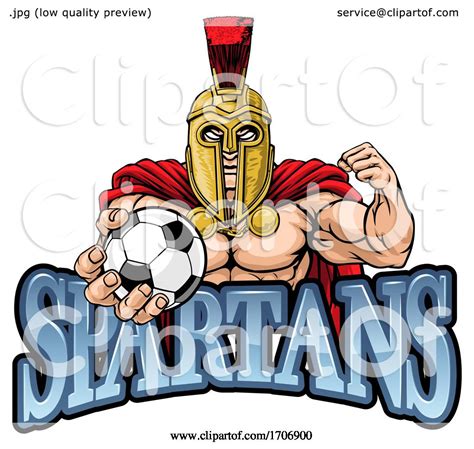 Spartan Trojan Soccer Football Sports Mascot By Atstockillustration