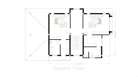 Sketchup 5 Bedrooms House Plan 8x15m Samphoas Plan