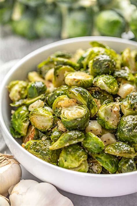 Garlic Butter Roasted Brussel Sprouts Tastyrecipesfood