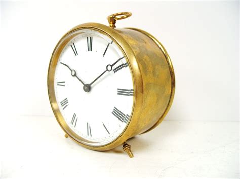 Antique Brass Circular Drum Carriage Clock And Case Antique Price