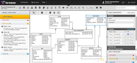 Online Or Desktop Er Diagram Tool Vertabelo Database Modeler
