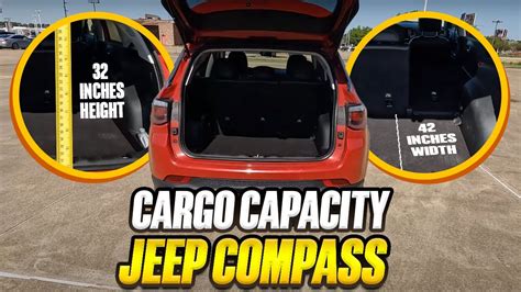 2023 Jeep Compass True Cargo Capacity Given In Inches Youtube