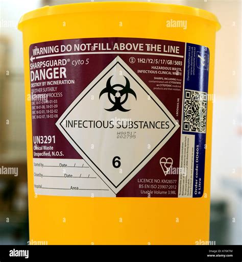 Infectious Substances, container, health, hazard, destroy by
