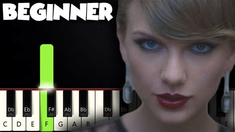 Blank Space Taylor Swift Beginner Piano Tutorial Sheet Music By