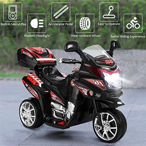 Costzon Ride On Motorcycle 6v Battery Powered 3 Wheels Electric