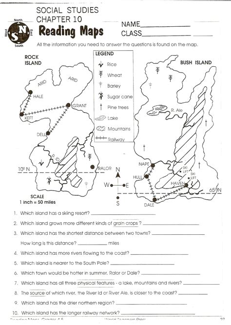 Social studies related reading worksheets. Map Skills Worksheets To Download. Map Skills Worksheets ...
