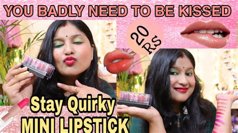 Stay Quirky Soft Matte Mini Lipstick Kit 01 Lip Swatches Affordable