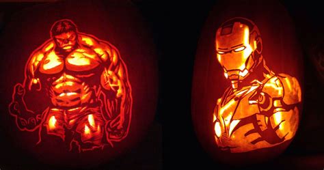 Printable Marvel Pumpkin Stencils