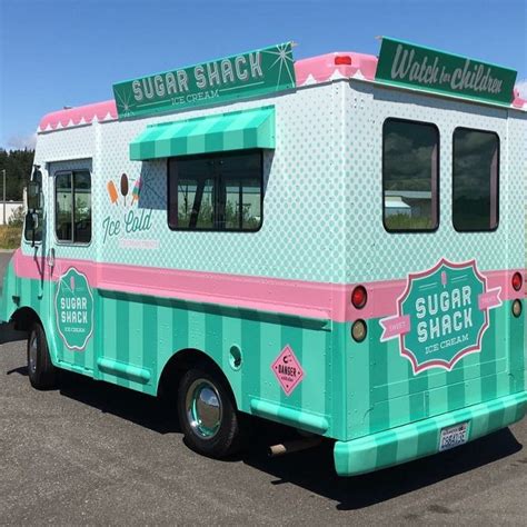 ice truck ice cream truck food truck interior diner aesthetic mobile food cart ice cream