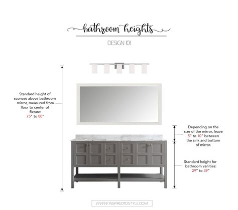 There is no standard height for a bathroom vanity light. Bathroom Mirror Height From Floor - Inspirational Bathroom ...