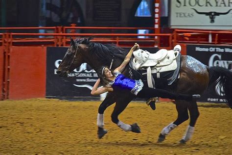 Lindsay George Byers At The Fort Worth Wild West Show Trickriding