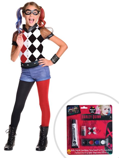 Dc Superhero Harley Quinn Deluxe Costume For Kids And Suicide Squad
