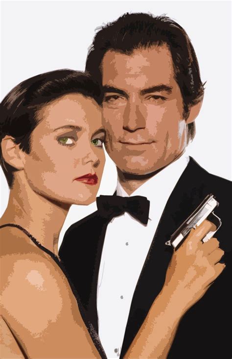 007 James Bond Timothy Dalton Illustration 1 British Spy Etsy